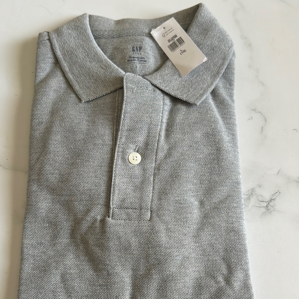 GAP Heather Gray Polo Shirt
